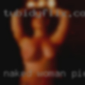 Naked woman piercing